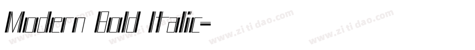 Modern Bold Italic字体转换